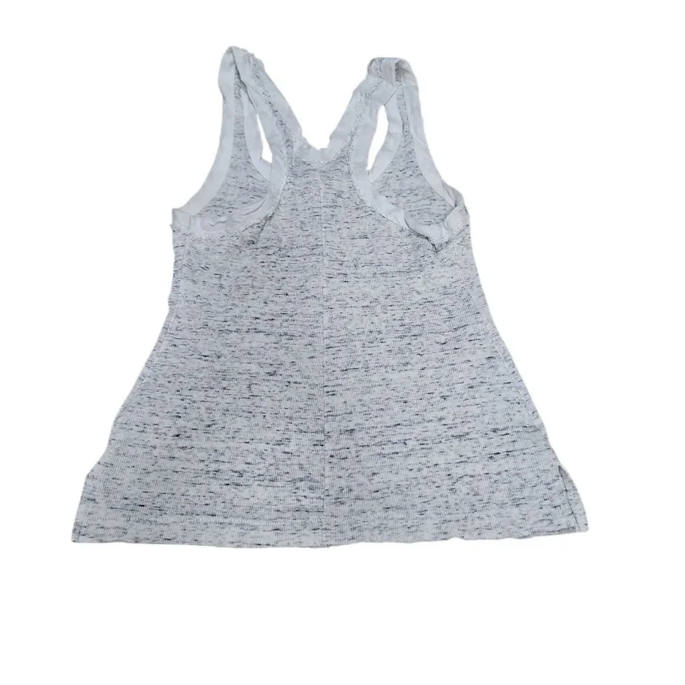 Free People We The Free Gray Timeout Racerback Henley Tank SP Shabby Chic grunge